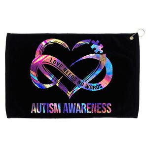 Love Needs No Words Autism Awareness Lover Autism Mom Cute Gift Grommeted Golf Towel