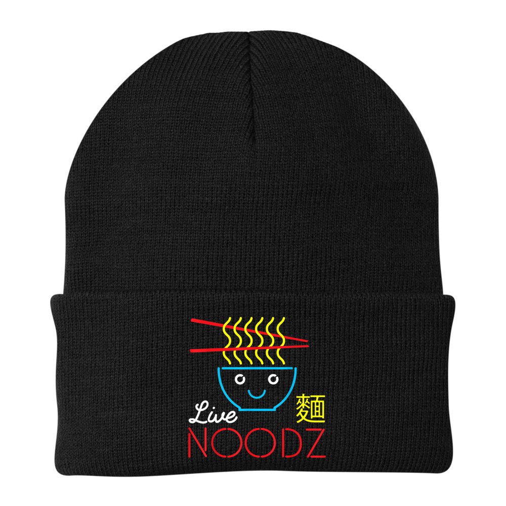 Live Noodz Noods Ramen Noodle Pho Funny Cute Gift Beanie