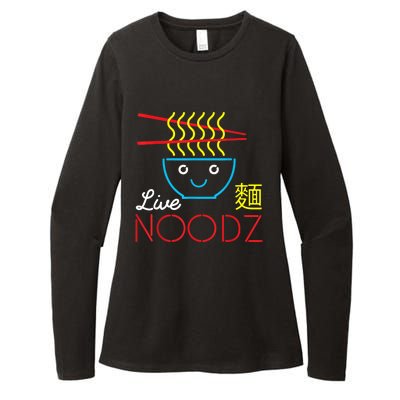 Live Noodz Noods Ramen Noodle Pho Funny Cute Gift Womens CVC Long Sleeve Shirt