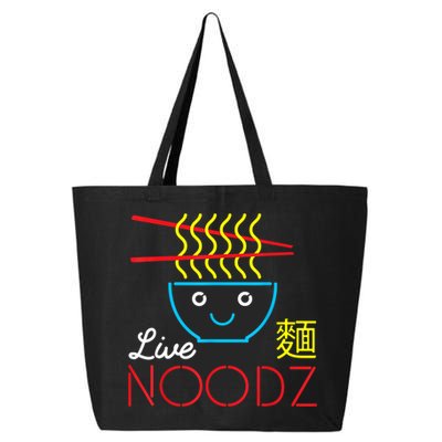 Live Noodz Noods Ramen Noodle Pho Funny Cute Gift 25L Jumbo Tote