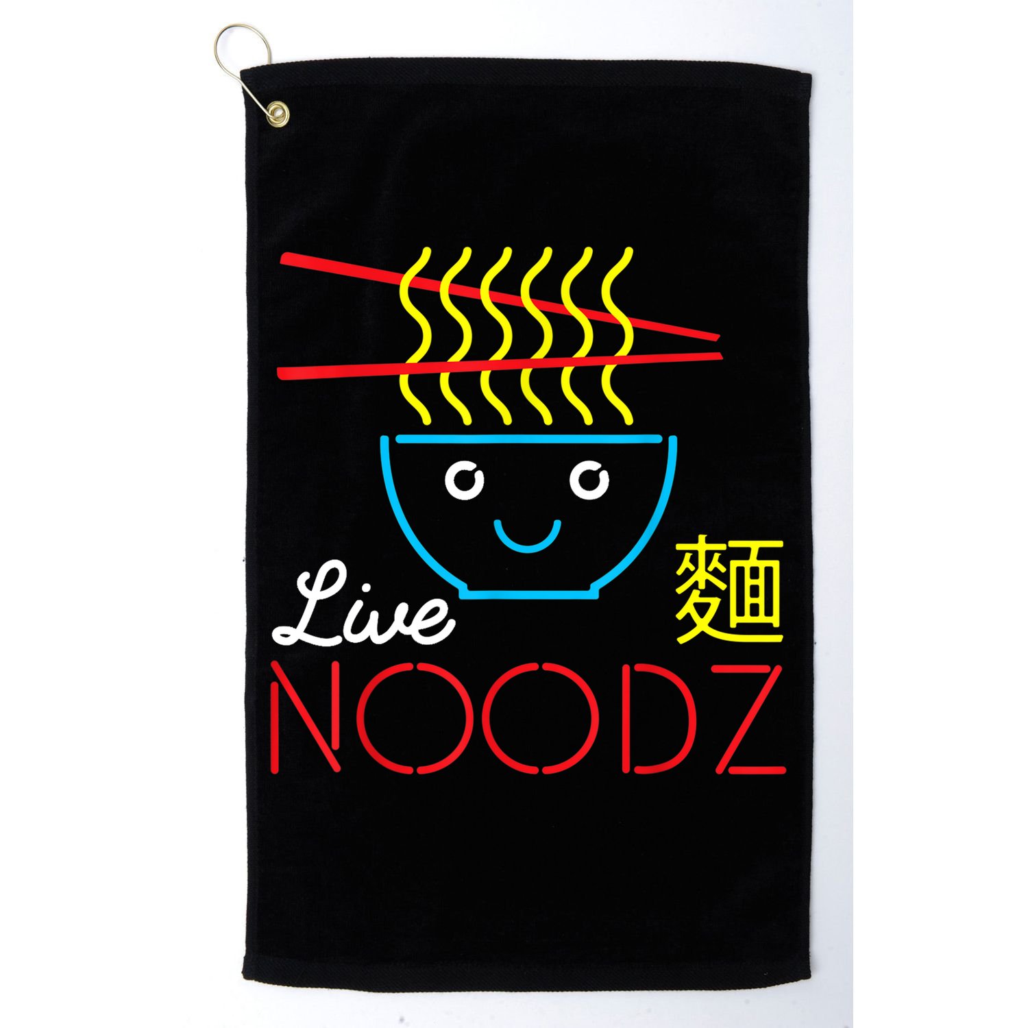 Live Noodz Noods Ramen Noodle Pho Funny Cute Gift Golf Towel
