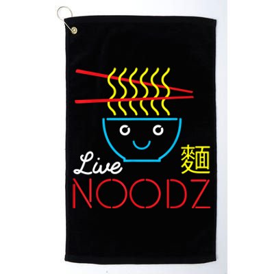 Live Noodz Noods Ramen Noodle Pho Funny Cute Gift Platinum Collection Golf Towel