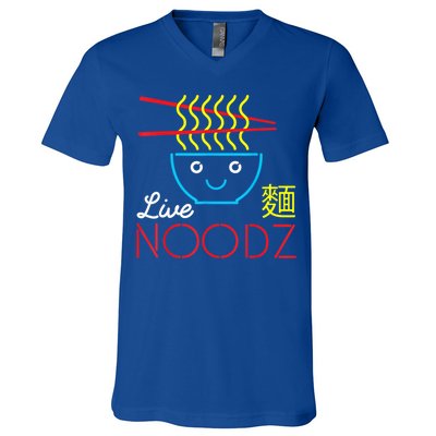 Live Noodz Noods Ramen Noodle Pho Funny Cute Gift V-Neck T-Shirt