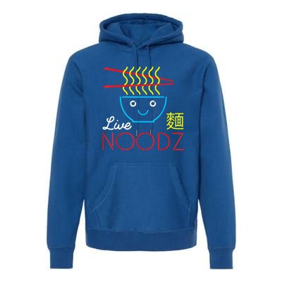 Live Noodz Noods Ramen Noodle Pho Funny Cute Gift Premium Hoodie