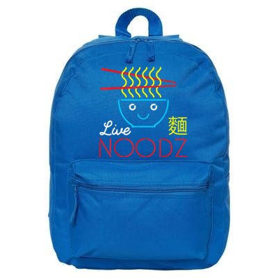 Live Noodz Noods Ramen Noodle Pho Funny Cute Gift 16 in Basic Backpack