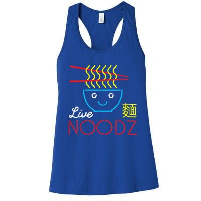 Live Noodz Noods Ramen Noodle Pho Funny Cute Gift Women's Racerback Tank