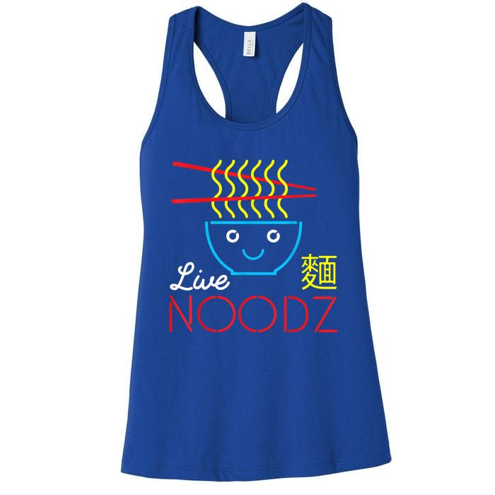 Live Noodz Noods Ramen Noodle Pho Funny Cute Gift Women's Racerback Tank