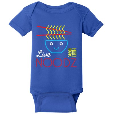 Live Noodz Noods Ramen Noodle Pho Funny Cute Gift Baby Bodysuit