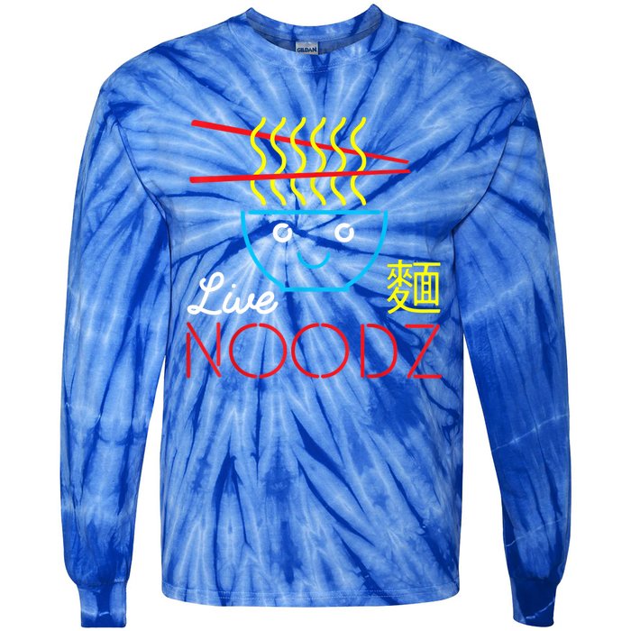 Live Noodz Noods Ramen Noodle Pho Funny Cute Gift Tie-Dye Long Sleeve Shirt