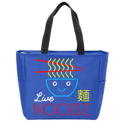 Live Noodz Noods Ramen Noodle Pho Funny Cute Gift Zip Tote Bag