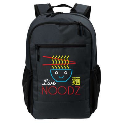 Live Noodz Noods Ramen Noodle Pho Funny Cute Gift Daily Commute Backpack