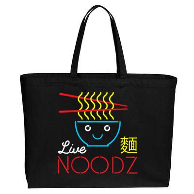 Live Noodz Noods Ramen Noodle Pho Funny Cute Gift Cotton Canvas Jumbo Tote