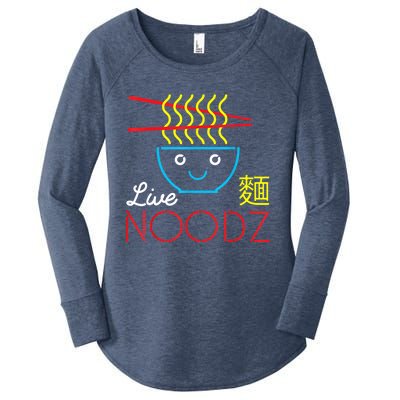 Live Noodz Noods Ramen Noodle Pho Funny Cute Gift Women's Perfect Tri Tunic Long Sleeve Shirt