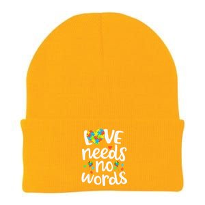 Love Needs No Words Autism Awareness Women Knit Cap Winter Beanie