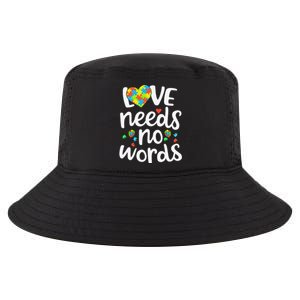 Love Needs No Words Autism Awareness Women Cool Comfort Performance Bucket Hat