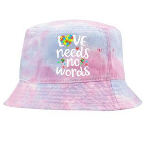 Love Needs No Words Autism Awareness Women Tie-Dyed Bucket Hat