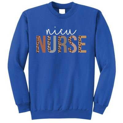 Leopard Nicu Nurse Appreciation Healthcare Workers Cute Gift Sweatshirt