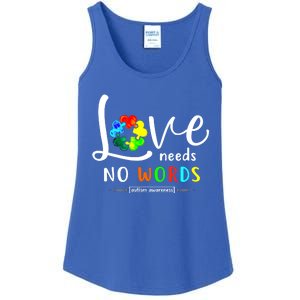 Love Needs No Words Autism Awareness Great Gift Ladies Essential Tank