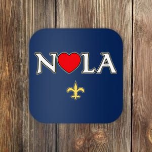 Love Nola New Orleans Fleur De Lis Heart Nola Coaster