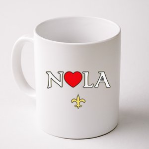 Love Nola New Orleans Fleur De Lis Heart Nola Coffee Mug