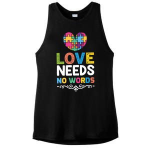 Love Needs No Words Ladies PosiCharge Tri-Blend Wicking Tank