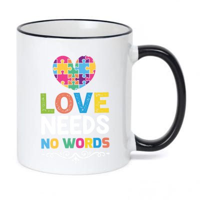 Love Needs No Words 11oz Black Color Changing Mug