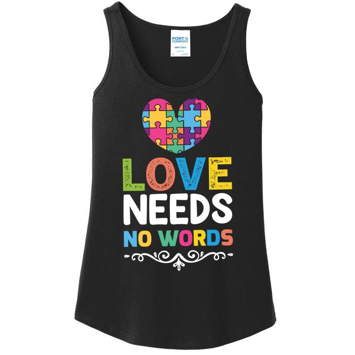 Love Needs No Words Ladies Essential Tank