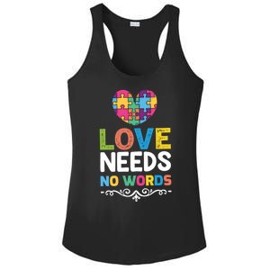 Love Needs No Words Ladies PosiCharge Competitor Racerback Tank