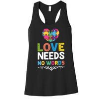 Love Needs No Words Women's Racerback Tank