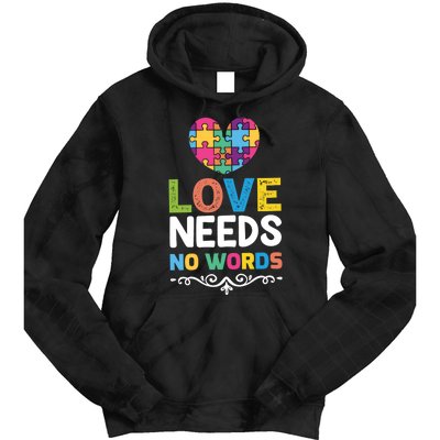 Love Needs No Words Tie Dye Hoodie