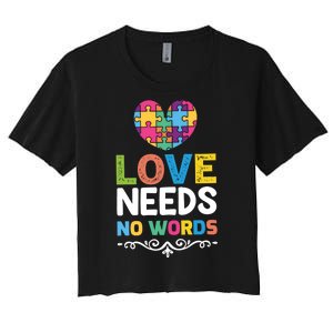 Love Needs No Words Women's Crop Top Tee