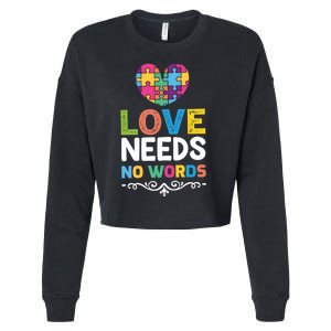 Love Needs No Words Cropped Pullover Crew