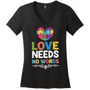 Love Needs No Words Women's V-Neck T-Shirt