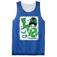 Love Neuro Nurse Life Bleached Messy Bun Nurse Patricks Day Gift Mesh Reversible Basketball Jersey Tank