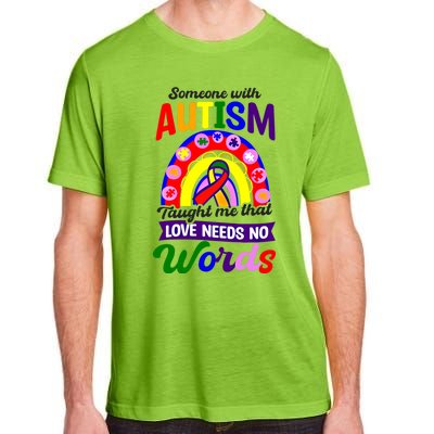 Love Needs No Words Design Autism Awareness Funny Gift Adult ChromaSoft Performance T-Shirt