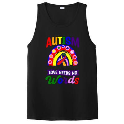 Love Needs No Words Design Autism Awareness Funny Gift PosiCharge Competitor Tank