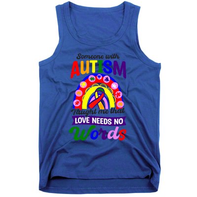 Love Needs No Words Design Autism Awareness Funny Gift Tank Top