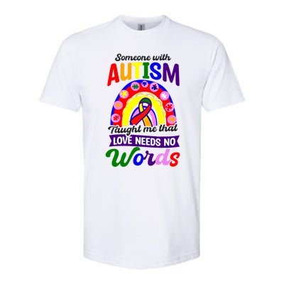 Love Needs No Words Design Autism Awareness Funny Gift Softstyle CVC T-Shirt