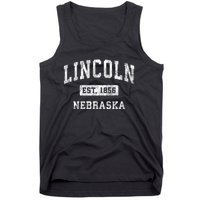 Lincoln Nebraska Ne Vintage Established Sports Tank Top