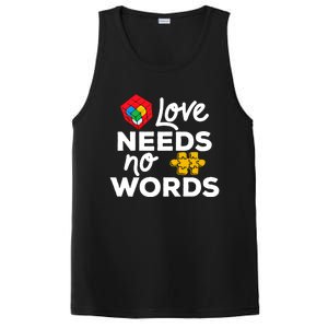 Love Needs No Words Iep Teacher Special Education Autism Mom Great Gift PosiCharge Competitor Tank