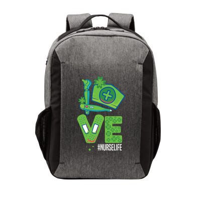 Love Nurse Nurselife Shamrock St Patricks Day St Paddys Day Gift Vector Backpack