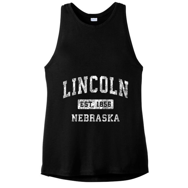 Lincoln Nebraska Ne Vintage Established Sports Ladies PosiCharge Tri-Blend Wicking Tank