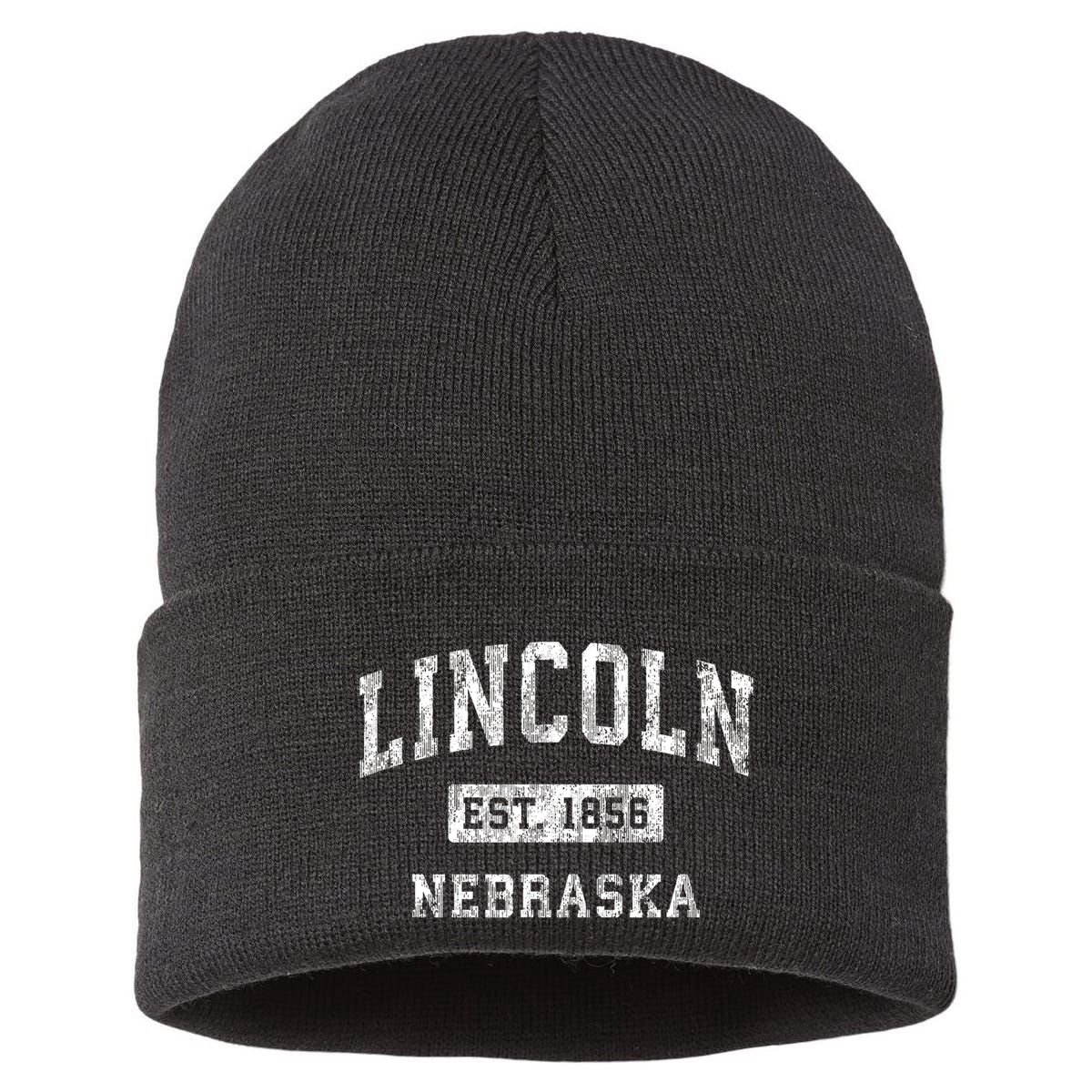 Lincoln Nebraska Ne Vintage Established Sports Sustainable Knit Beanie