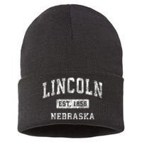 Lincoln Nebraska Ne Vintage Established Sports Sustainable Knit Beanie