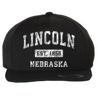 Lincoln Nebraska Ne Vintage Established Sports Wool Snapback Cap