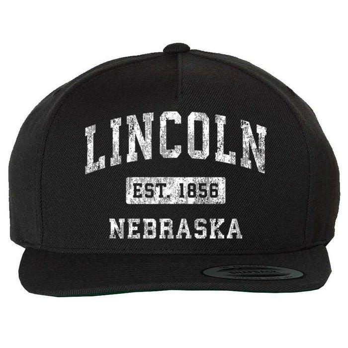 Lincoln Nebraska Ne Vintage Established Sports Wool Snapback Cap