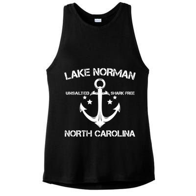 Lake Norman North Carolina Funny Fishing Camping Summer Gift Great Gift Ladies PosiCharge Tri-Blend Wicking Tank