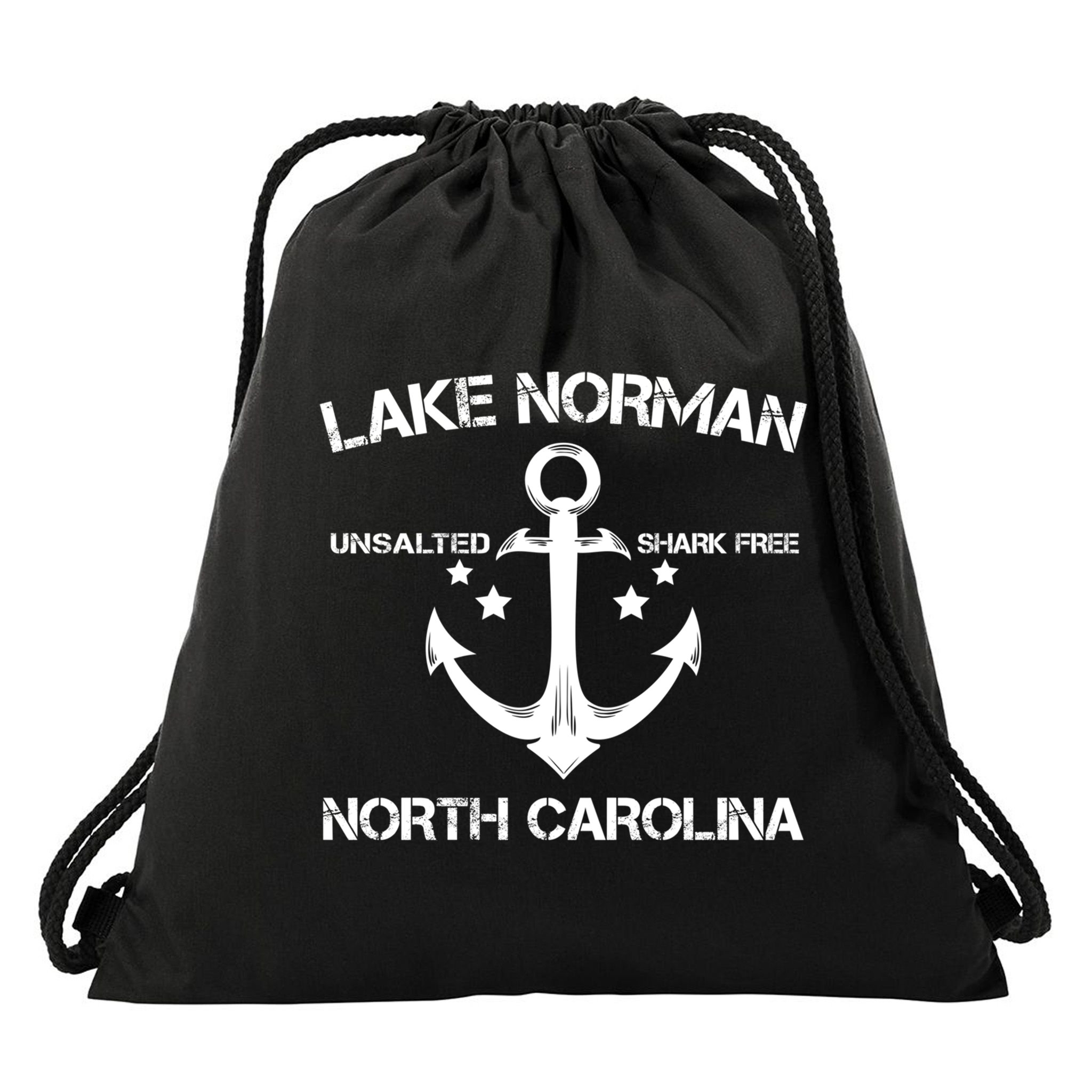 Lake Norman North Carolina Funny Fishing Camping Summer Gift Great Gift Drawstring Bag