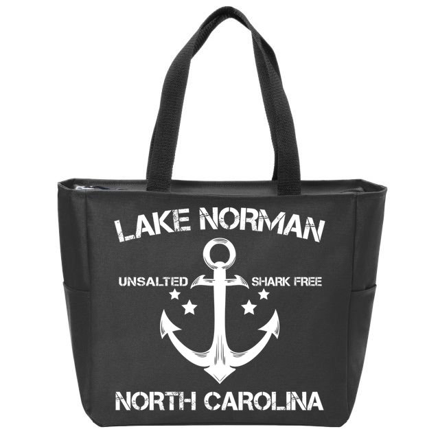 Lake Norman North Carolina Funny Fishing Camping Summer Gift Great Gift Zip Tote Bag