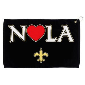 Love Nola New Orleans Fleur De Lis Heart Nola Grommeted Golf Towel